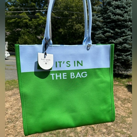 kate spade Handbags - kate spade x Target Colorblock Knit Tote Green / Blue NWT